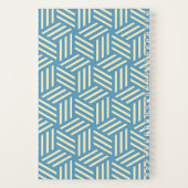 Retro Abstrakte optische Illusion Kubus Muster bla Notizblock (Rückseite)