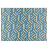 Retro Abstrakte optische Illusion Kubus Muster bla Schneidebrett (Vorderseite)