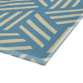 Retro Abstrakte optische Illusion Kubus Muster bla Schneidebrett (Ecke)