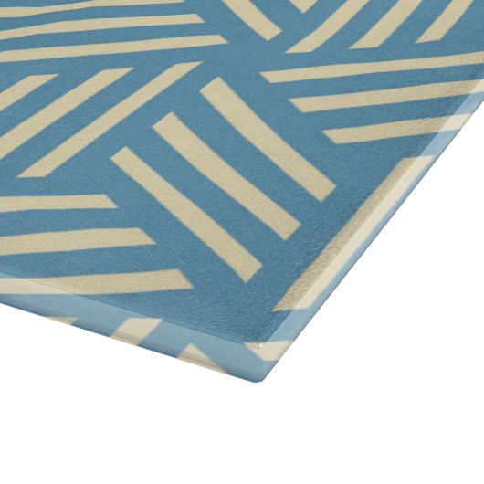 Retro Abstrakte optische Illusion Kubus Muster bla Schneidebrett (Ecke)