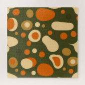 Retro-abstrakte organische Formen Muster Puzzle (Horizontal)