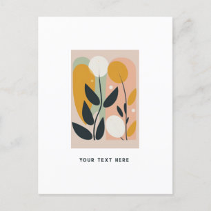 Retro, abstrakte Pflanze, Postkarte