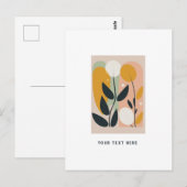 Retro, abstrakte Pflanze, Postkarte (Vorne/Hinten)