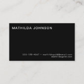 Retro-Abstrakte Schwarz-weiße Checkerboard Einfach Visitenkarte (Vorderseite)