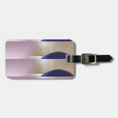 Retro-Abstrakte Semi-Circles auf Soft-Gold Gepäckanhänger (Vorderseite horizontal)