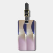 Retro-Abstrakte Semi-Circles auf Soft-Gold Gepäckanhänger (Vorderseite vertikal)