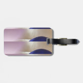 Retro-Abstrakte Semi-Circles auf Soft-Gold Gepäckanhänger (Rückseite horizontal)