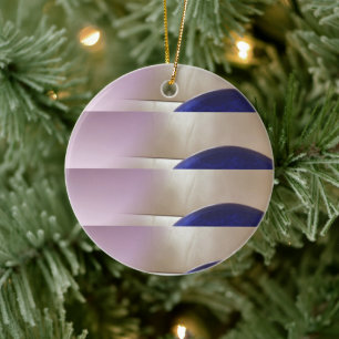 Retro-Abstrakte Semi-Circles auf Soft-Gold Keramik Ornament