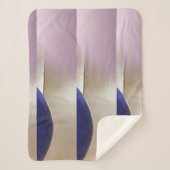 Retro-Abstrakte Semi-Circles auf Soft-Gold Sherpadecke (Vorderseite)