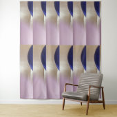 Retro-Abstrakte Semi-Circles auf Soft-Gold Wandteppich (Beispiel)