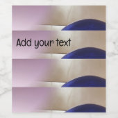 Retro-Abstrakte Semi-Circles auf Soft-Gold Weinetikett (Einzelnes Label)