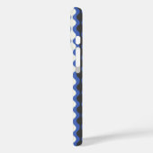 Retro Abstrakte Streifen Blau Rosa Personalisierte Case-Mate iPhone Hülle (Rückseite / Links)