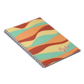 Retro Abstrakte Streifen der 1970er Jahre Name hin Notizblock (Rechte Seite)