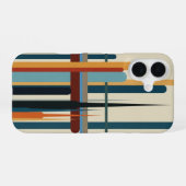 Retro-abstrakte vertikale Balken iPhone 16 Hülle (Rückseite (Horizontal))
