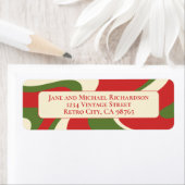 Retro Abstrakte Vintag Groovy Weihnachtswaves (Insitu)