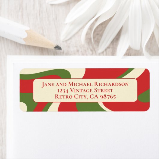 Retro Abstrakte Vintag Groovy Weihnachtswaves (Insitu)