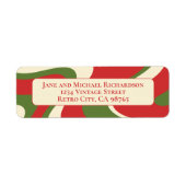 Retro Abstrakte Vintag Groovy Weihnachtswaves (Vorne)