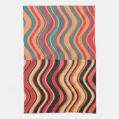 Retro Abstrakte Wave Handtuch (Vertikal)