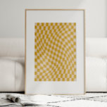 Retro-Abstrakte Wavy-Checkerboard Senf gelb Poster<br><div class="desc">Bringen Sie ein kühnes Retro-Ambiente in Ihren Raum mit diesem auffälligen, wellenförmigen Schachbrettmuster in Senfgelb und Creme. Dieses als bedruckbare und bedruckbare Wandkunst erhältliche Design verbindet psychedelische 60er-Energie mit einer modernen Drehung und schafft eine faszinierende optische Täuschung, die jedem Raum Bewegung und Tiefe verleiht. Dieses Kunstwerk ist perfekt für diejenigen,...</div>