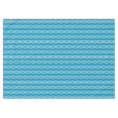 Retro Abstrakte Weiße Linien auf blauem Muster Tischdecke (Vorderseite (Horizontal))