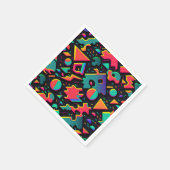 Retro Abstrakter 80er 90er Stil Napkins Serviette (Ecke)