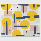 Retro Abstrakter Pinselstrich (12) Geschenkpapier (Flach)