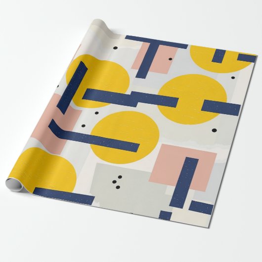 Retro Abstrakter Pinselstrich (12) Geschenkpapier (Ungerollt)