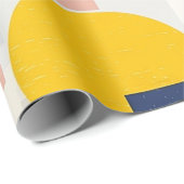 Retro Abstrakter Pinselstrich (12) Geschenkpapier (Rolleneckpunkt)