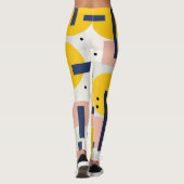 Retro Abstrakter Pinselstrich (12) Leggings (Rückseite)
