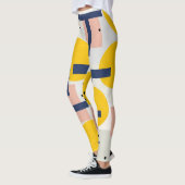 Retro Abstrakter Pinselstrich (12) Leggings (Links)