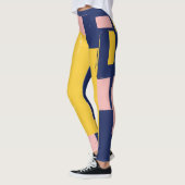 Retro Abstrakter Pinselstrich (14) Leggings (Links)