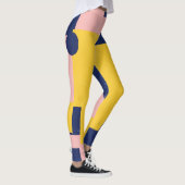 Retro Abstrakter Pinselstrich (14) Leggings (Rechts)