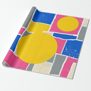 Retro Abstrakter Pinselstrich (15) Geschenkpapier