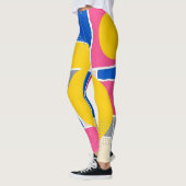 Retro Abstrakter Pinselstrich (15) Leggings (Links)