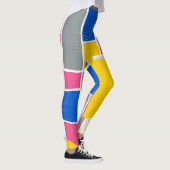 Retro Abstrakter Pinselstrich (15) Leggings (Rechts)