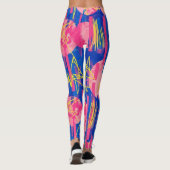 Retro Abstrakter Pinselstrich (2) Leggings (Rückseite)