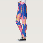 Retro Abstrakter Pinselstrich (2) Leggings (Links)