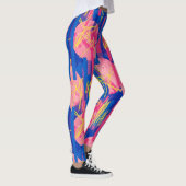 Retro Abstrakter Pinselstrich (2) Leggings (Rechts)