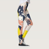 Retro Abstrakter Pinselstrich (4) Leggings (Rechts)