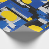 Retro Abstrakter Pinselstrich (7) Geschenkpapier (Ecke)