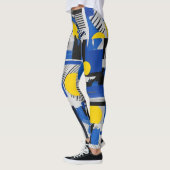 Retro Abstrakter Pinselstrich (7) Leggings (Links)