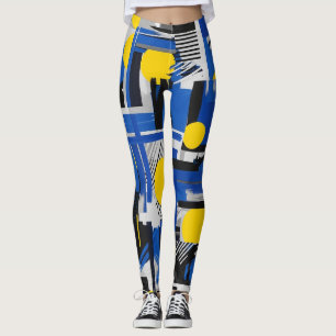 Retro Abstrakter Pinselstrich (7) Leggings