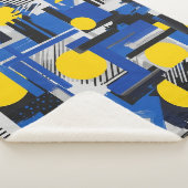 Retro Abstrakter Pinselstrich (7) Sherpadecke (3/4)
