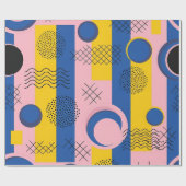 Retro Abstrakter Pinselstrich (9) Geschenkpapier (Flach)