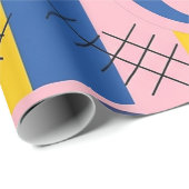 Retro Abstrakter Pinselstrich (9) Geschenkpapier (Rolleneckpunkt)