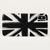 Retro abstrakter schwarzer Case-Mate iPhone hülle (Rückseite (Horizontal))