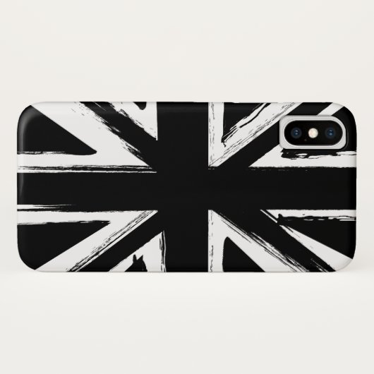 Retro abstrakter schwarzer Case-Mate iPhone hülle (Rückseite (Horizontal))