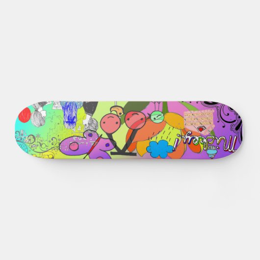 Retro abstrakter Skateboard (Horizontal)
