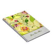 Retro abstraktes Blumen Collage Notizblock (Rechte Seite)