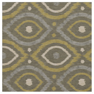 Retro abstraktes Design im grünen Ikat navajo Stil Stoff